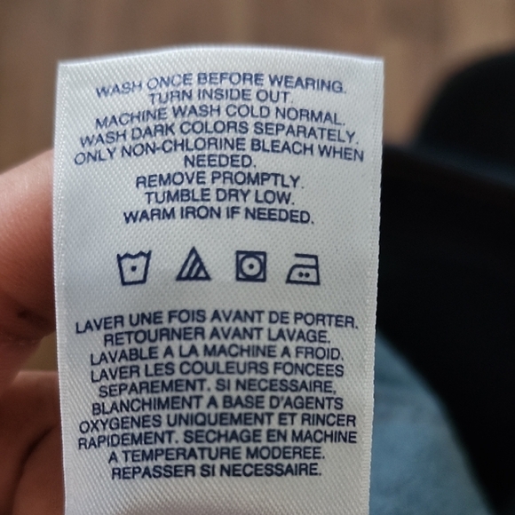 Lands' End Dark Wash Denim Pencil Skirt with Patch Pockets Sz 12 Casual Modest - Picture 7 of 10